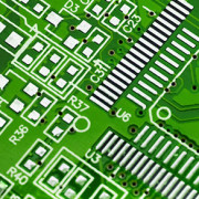 closeup of a digital circuit