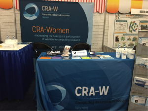 CRA-W Booth at the 2015 Grace Hopper Celebration of Women in Computing.