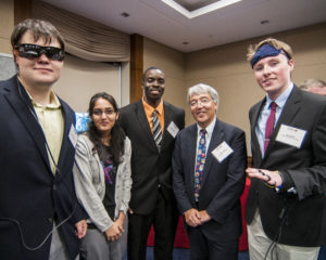 From left to right: Peter Zientra, Penn State; Nandhini Chandramoorthy, Penn State; Ikenna Okafor, Penn State; Jim Kurose, Assistant Director for CISE; and Gus Smith, Penn State.